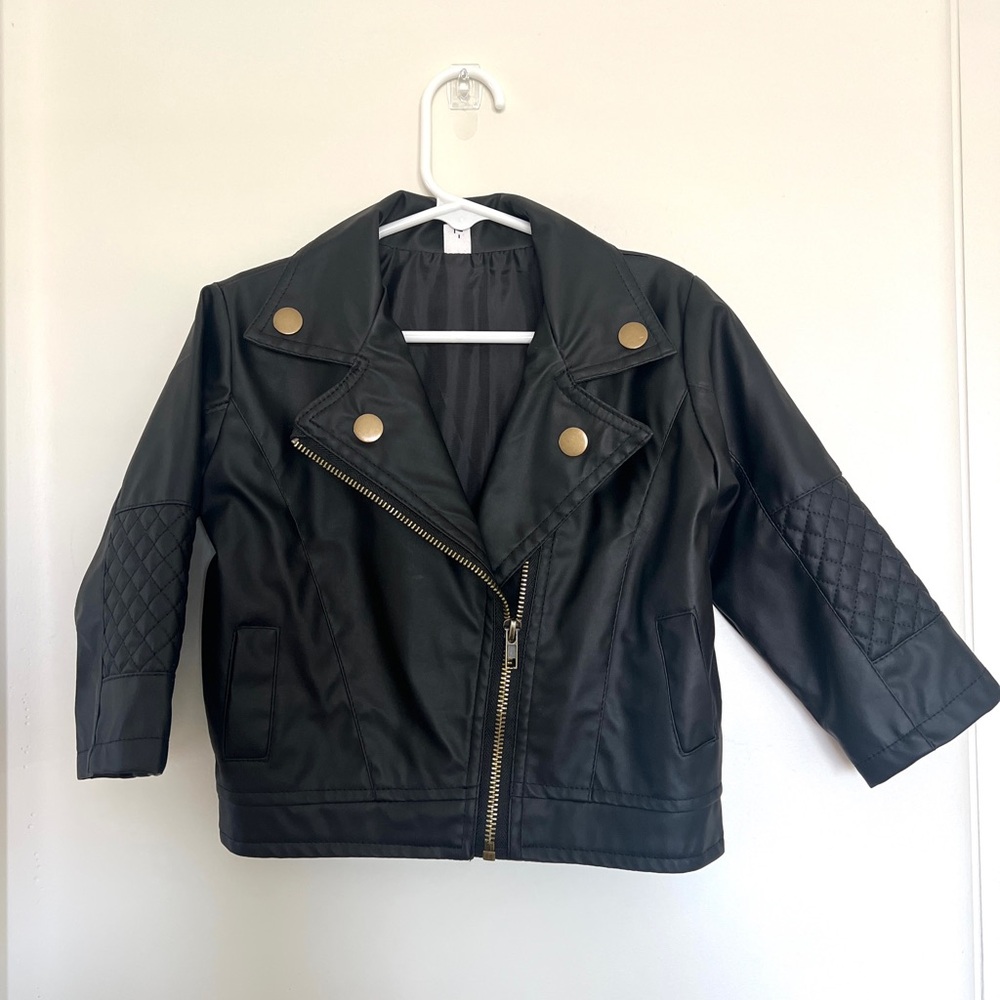 New - Kids Black Jacket with Gold Accents